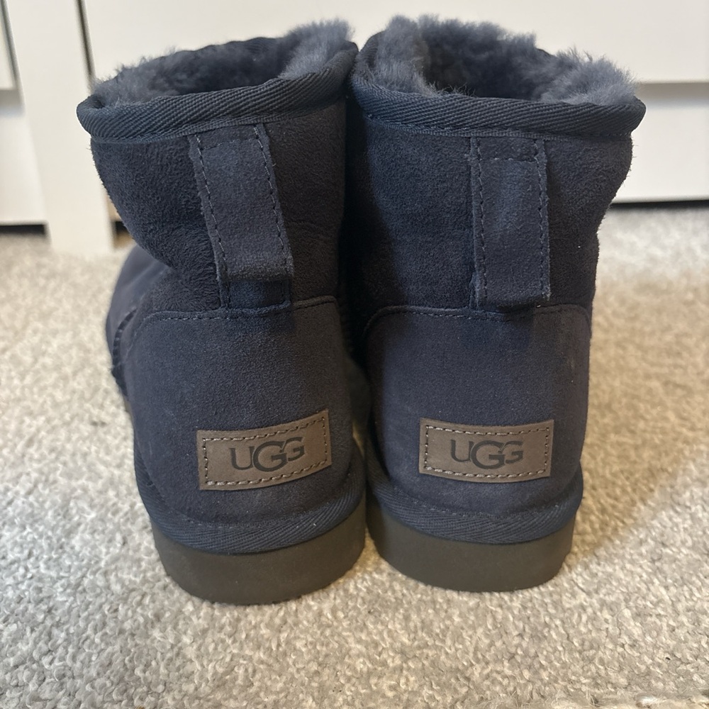 UGG Mini Boot with Plush Shearling in Navy